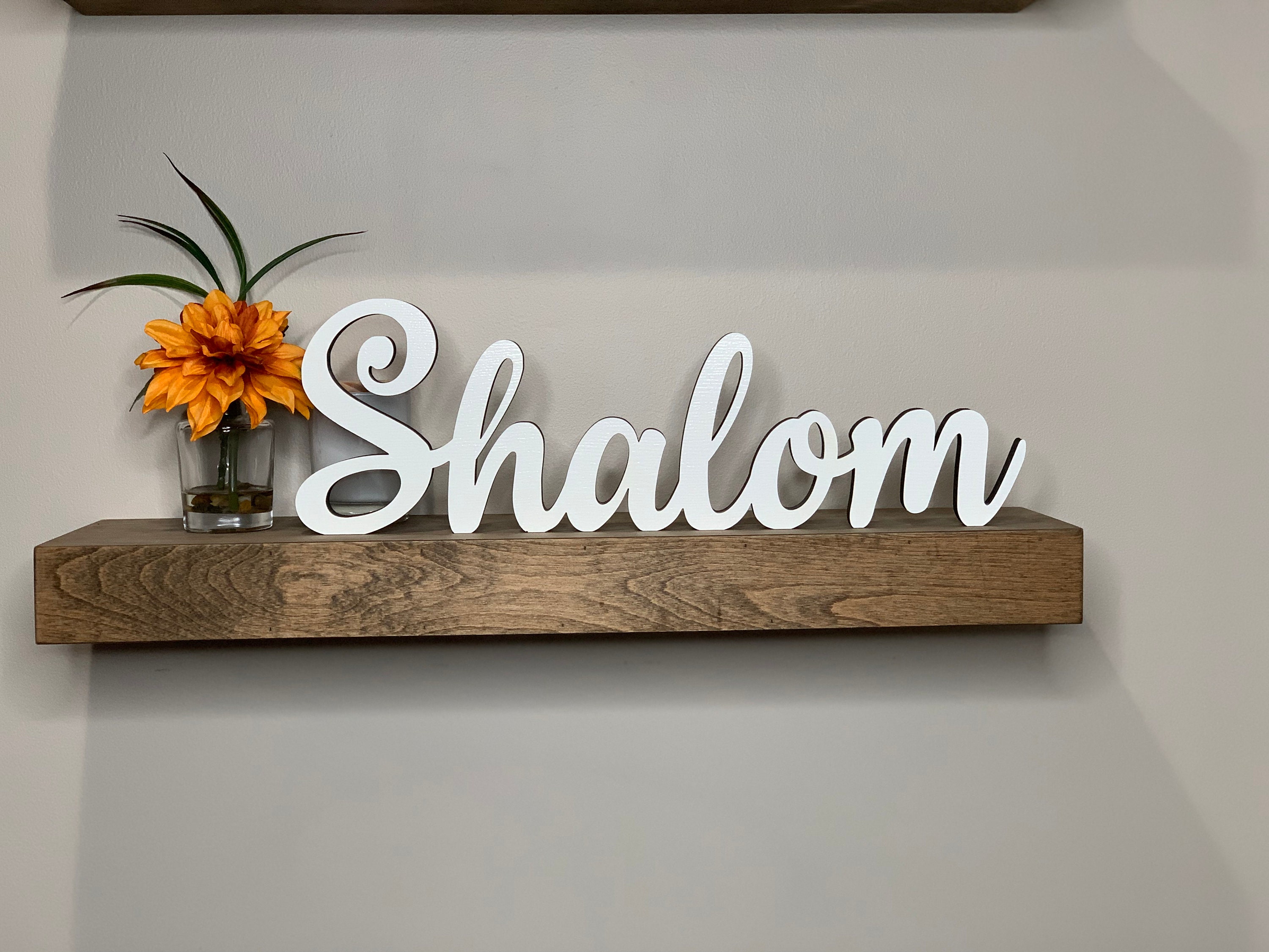 Shalom Novelty Sign Hebrew Meaning Peace Plaque Heart and -  Israel