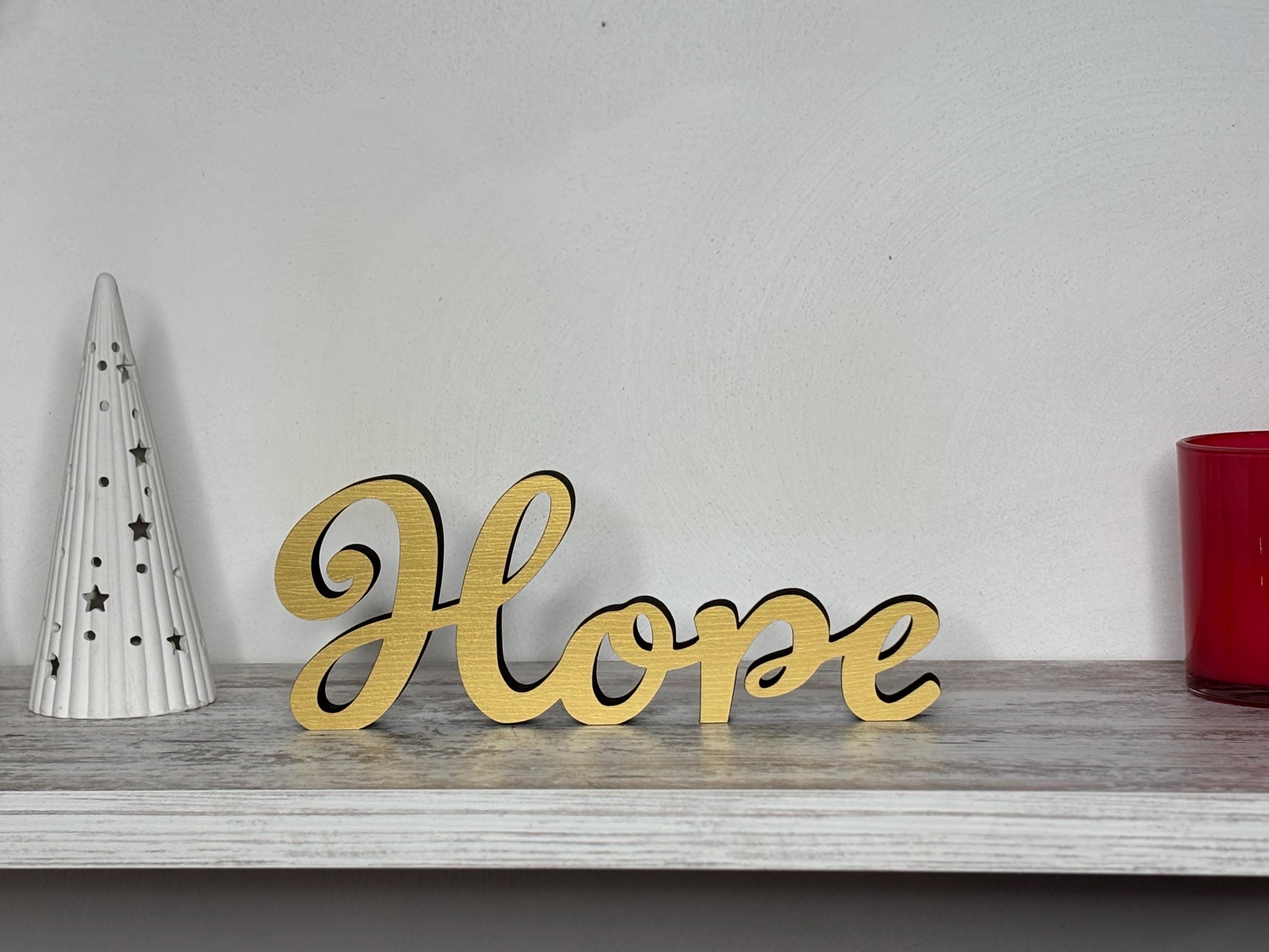 Hope Freestanding Wooden Sign - Etsy