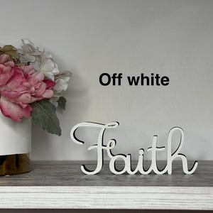 Faith Wood Sign: Freestanding Desk & Shelf Decor