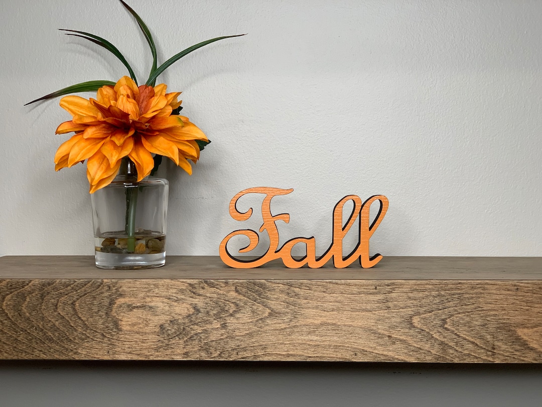 October Rectangle Sign Fall Freestanding Wood Sign, Autumn Decor Desk Decor Shelf Decor Mantel ...