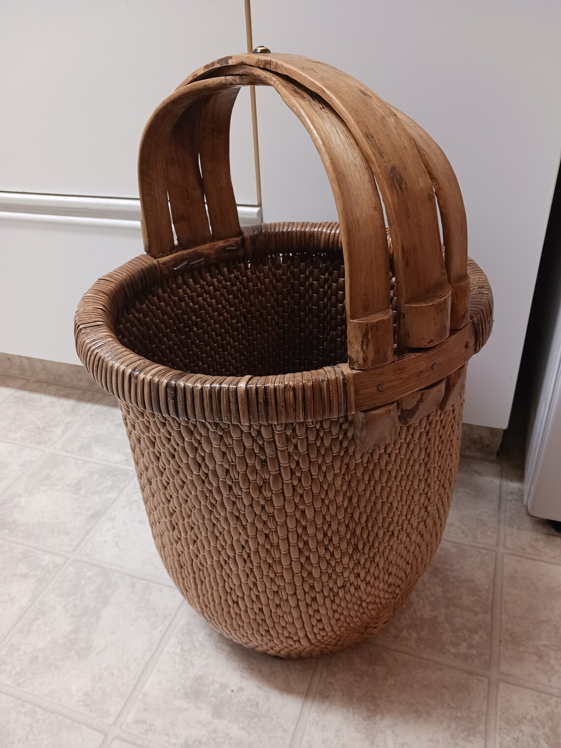 Chinese Large Wicker Basket Etsy Canada