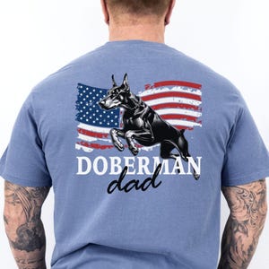 Doberman Shirt, Patriotic Dobie Dad Gift, American Doberman Mom Tee, Doberman Lover Gift, Dobie Dad Shirt