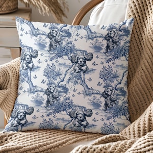 Cocker Spaniel Pillow Cover Gift from Dog for Mom Toile Decorative Accent Throw Pillow Dog Lover Home Decor or New Puppy Owner Housewarming