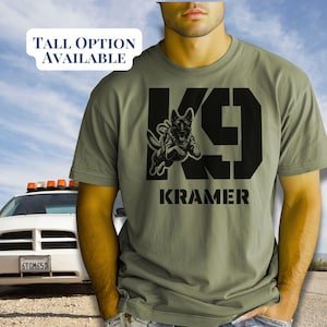 K9 Shirt Personalized Belgian Malinois Dog Training Tee Custom K9 Handler Shirt Police Dog Unit Gift Military Dog Shirt Law Enforcement Gift