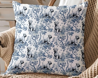 Capa de almofada Wheaten Terrier, presente de cachorro para mãe, almofada decorativa de tecido, decoração para casa de amantes de cachorros ou para inauguração de casa de novos donos de filhotes