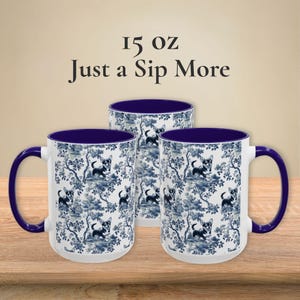 Toile Chihuahua Mug Floral Dog Coffee Cup Chihuahua Mom Gift French Country Dog Lover Tea Cup Chihuahua Drinkware for New Dog Owner Mama image 8