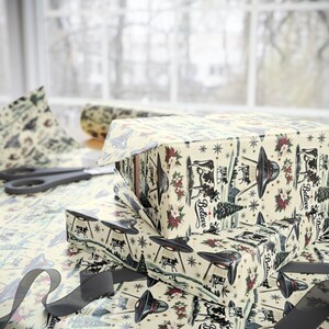 UFO Wrapping Christmas Paper Cow Gift Wrap Christmas Holiday Paper UFO immagine 8