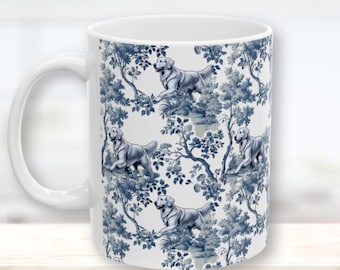 Golden Retriever Mug, Toile Dog Mom Coffee Cup, Hunter Dad Gift
