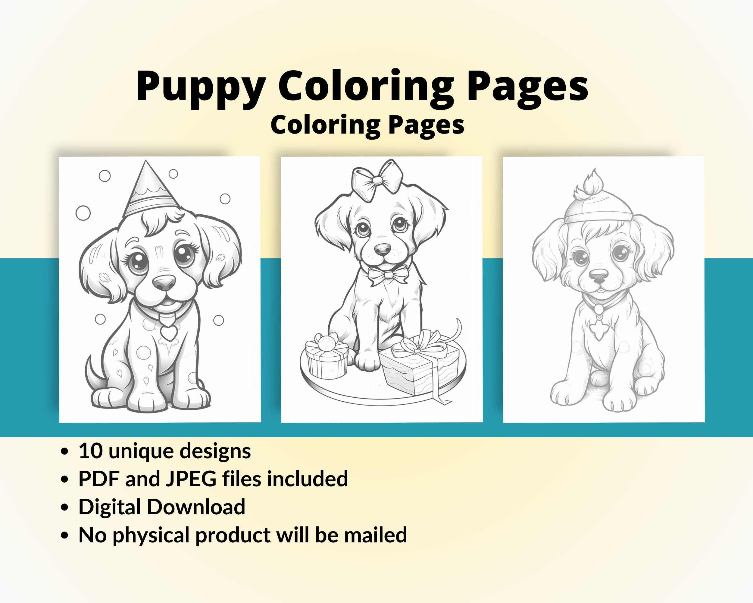 Cute Dog Coloring Pages Printable for Childrens Puppy Dog Themed ...