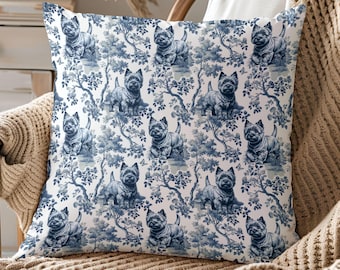 Funda de almohada Cairn Terrier, regalo de perro para mamá, cojín decorativo con acento, decoración del hogar para amantes de los perros o inauguración de la casa para nuevos dueños de cachorros.