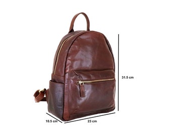 9076 Stylish Classic Backpack Fit A4 Ipad 9.7\'\' Rucksack Cowhide Back pack il_fullxfull.5580357302_8esr.jpg main image 4