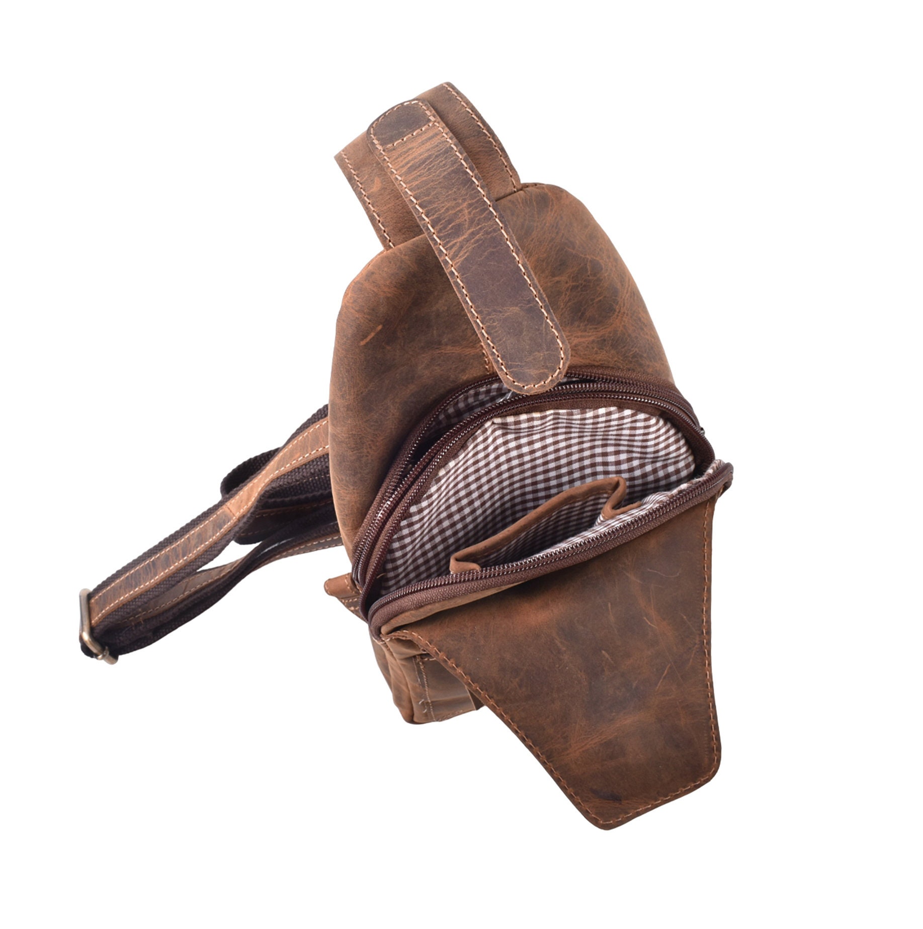 LANNSYNE Men & # 39; S Body Bag, Genuine Leather, Nigeria | Ubuy