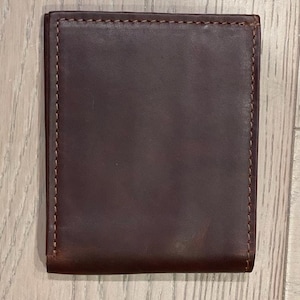 Bifold Mens Brown Genuine Leather Wallet 8 to 10 Card Slots, 2 Currency Pockets, 2 Slip Pockets, Photo Id, With a Detachable Flap - Handmade