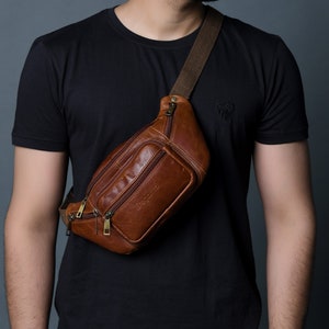 Genuine Leather Bum Bag, Fanny Pack, Belt Bag, Hip Bag, Leather Hip Bag, Waist Bag, Fanny Packs For Men, Travel Companion, Every Day Bum Bag