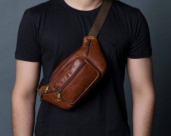 Genuine Leather Bum Bag, Fanny Pack, Belt Bag, Hip Bag, Leather Hip Bag, Waist Bag, Fanny Packs For Men, Travel Companion, Every Day Bum Bag
