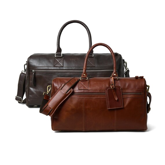 Sac De Voyage Cabine En Cuir De Buffle 20 Pouces - Marque Leather Castle - Personnalisation Possible
