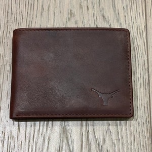 Billetera de cuero genuino plegable para hombres, delgada, con capacidad para 3 a 5 tarjetas, 2 ranuras para billetes, bolsillo para monedas, 2 bolsillos deslizantes, protección RFID. Artículo hecho a mano n.° 1075
