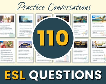 110 ESL QUESTIONS | A2 and higher | ESL Speaking | Perfect For Online and In-Class Lessons | Teaching Resources