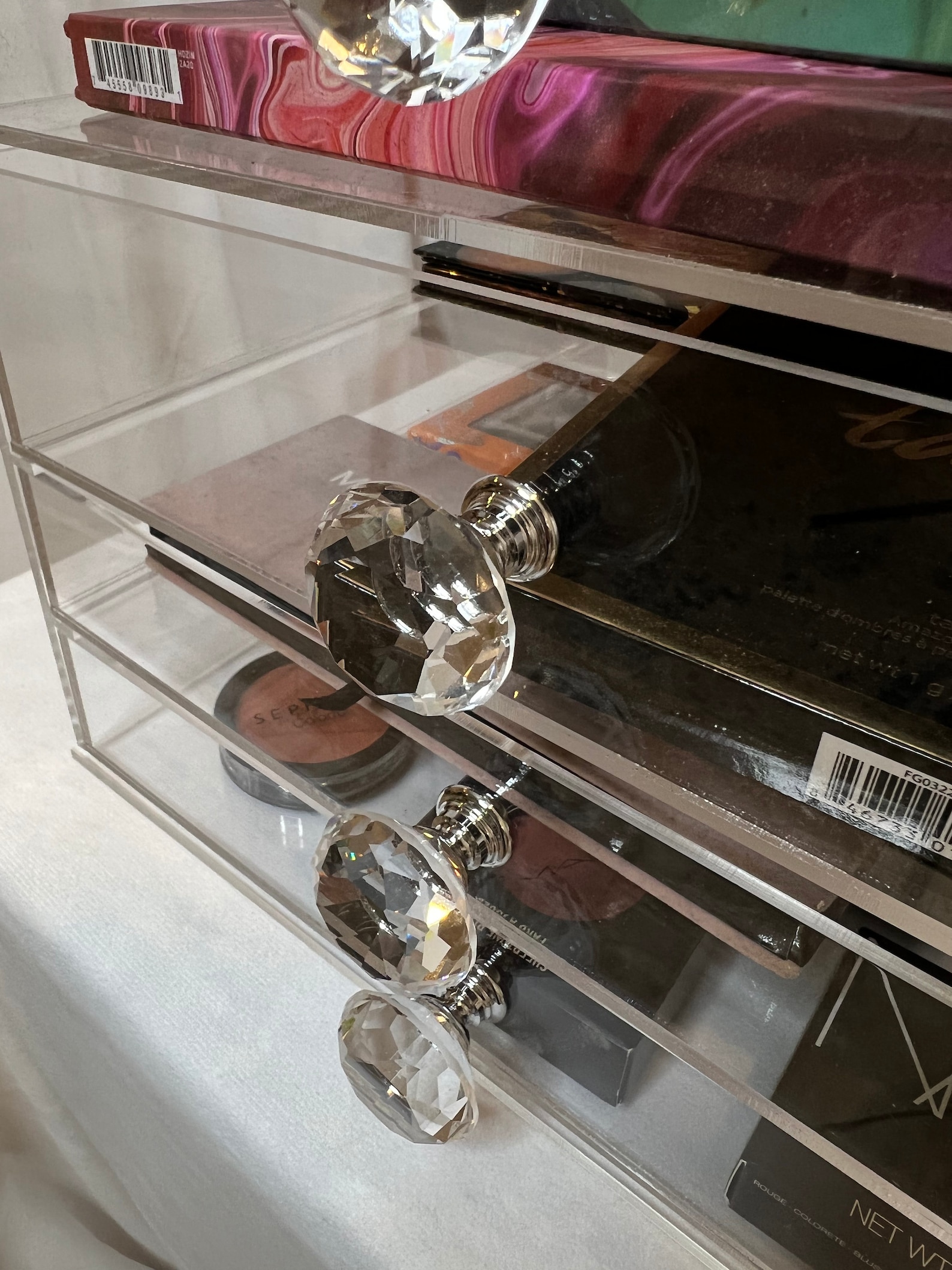 Makeup Case Organizer Vanity Organizer Acrylic Makeup Case Clear Makeup ...