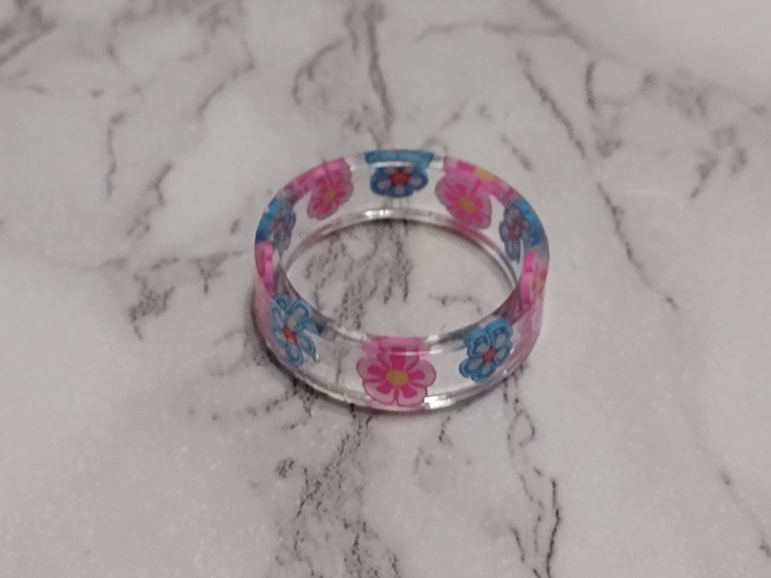 Flower Resin Rings | Resin Jewelry | Flower Jewelry | Gifts for Her - Etsy