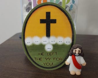 Sheep Sticker / Jesus / He left the 99 Sticker / Christian Stickers / Christian Gifts / Prayer / Journal Sticker / Stickers / Religious