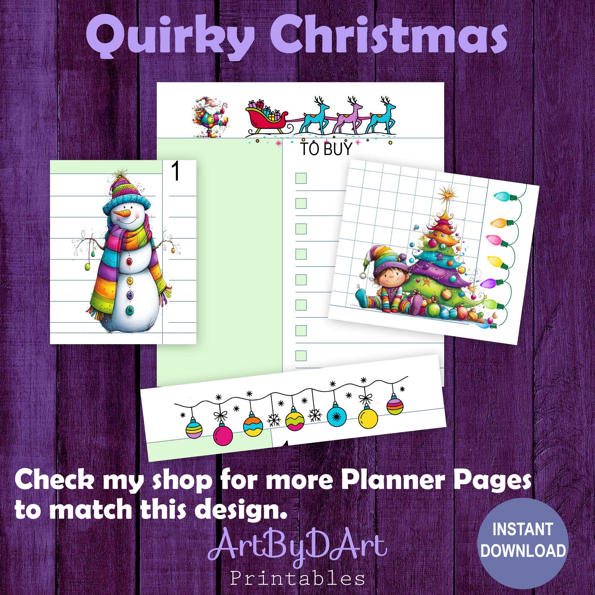 EDITABLE Christmas Theme Printable Weekly Dashboard for A5, US Letter ...