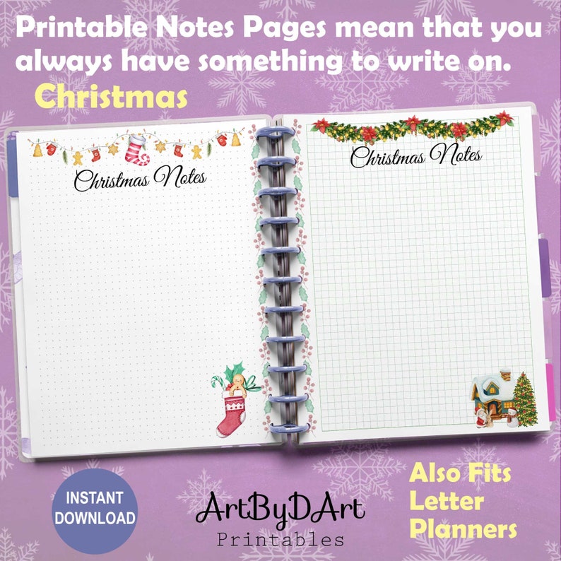 EDITABLE Printable Notes Pages for Letter Big Happy Planner Size ...