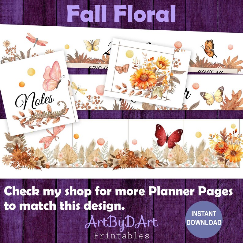 EDITABLE Autumn Theme Printable Monthly Calendar for A5, US Letter, and ...