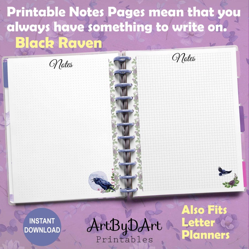 EDITABLE Printable Notes Pages for Letter Big Happy Planner Size ...