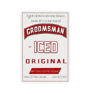 Groomsman ICED Sticker