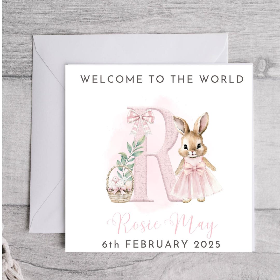 Personalised New Baby Card | Welcome to the World Keepsake | Custom ...