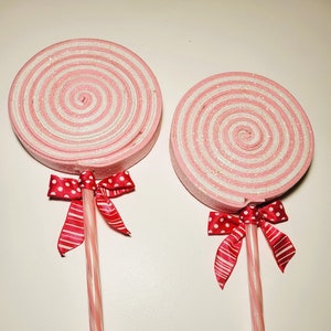 Lollipop Ornaments, Christmas, Tree picks, Lollipop wreath embellishments, faux candy attachments, candy decor,