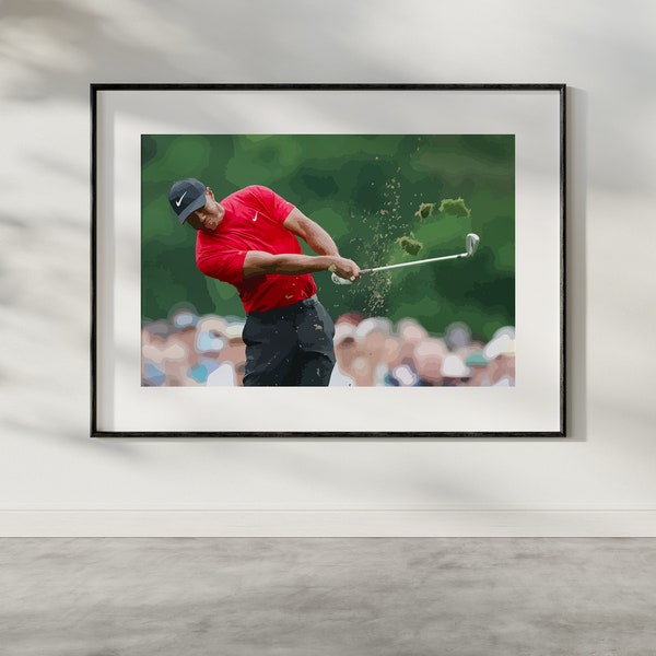 Afiche de golf - Tiger Woods - Afiche de golf Legend - Afiche de golf de Tiger Woods - EE. UU. - PDF E IMPRIMIR