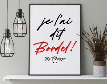 SPORT FOOTBALL poster quote - I said it damn - Decorative poster - Sports poster football commentator Philippe Albert Belgium