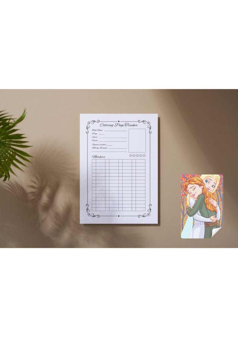 Coloring Page Tracker - Solution Tome 13 - Coloring Tracker Template - Marker Tracker - Adult Coloring Book - Printable image 2