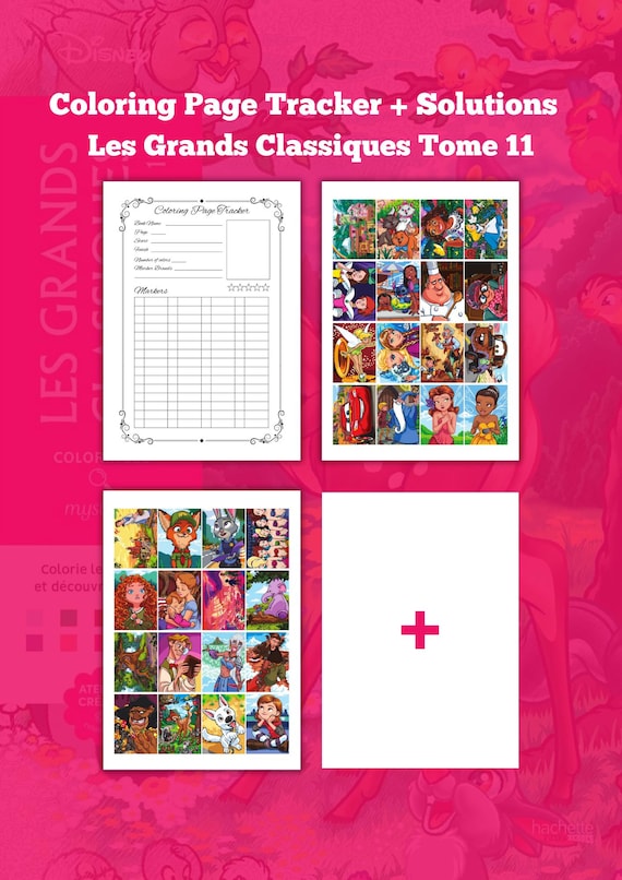 Coloring Page Tracker - Solution Tome 11 - Coloring Tracker Template - Marker Tracker - Printable - A4