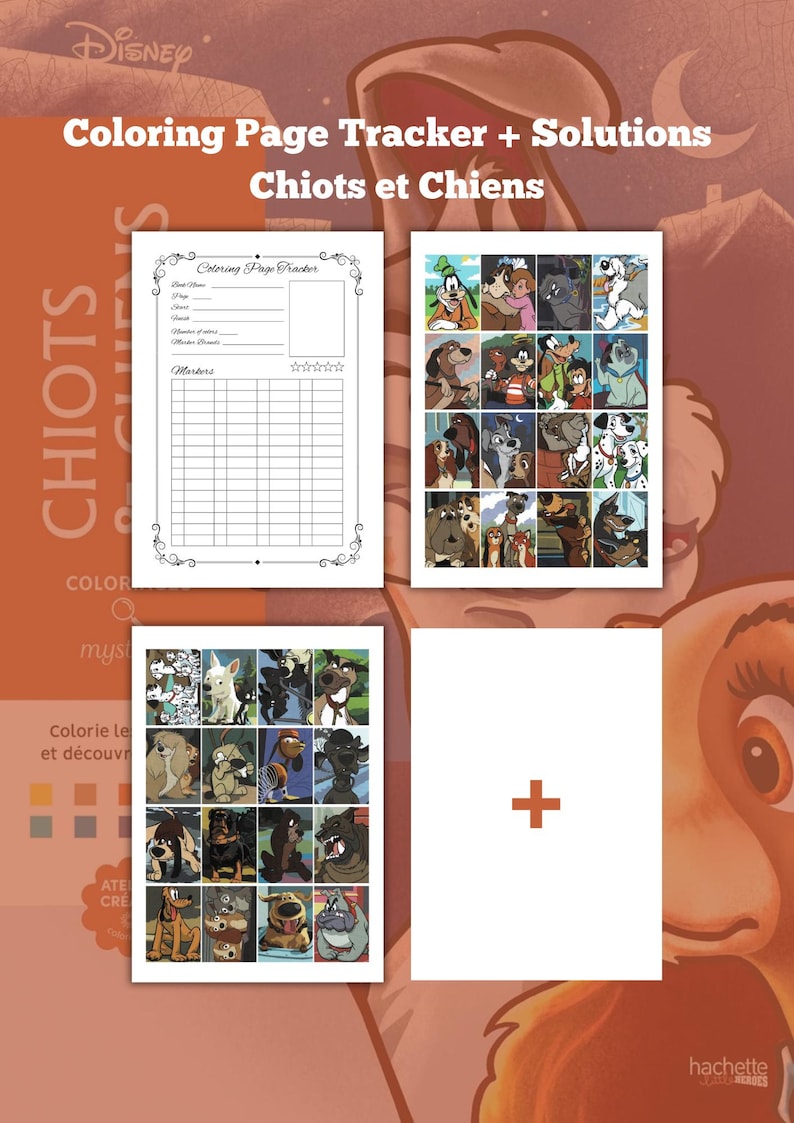 Coloring Page solution Chiots et Chiens