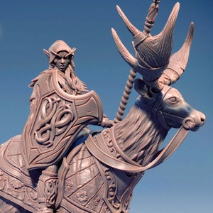 Marra - The Elves of the High Hollow, Elf Miniature Model for Dungeons and Dragons, DnD 3d Print, Resin Mounted Soldier Mini, D&D Gift