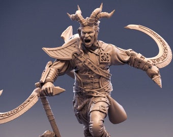 Patrice Pocketeer 3d Printed Tiefling DnD Miniature Model pour LES RPG de table, Dungeons and Dragons Model, D&D Fantasy Miniature