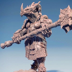 Goshenit - Steinborn DnD Miniatur Modell, 32mm Dungeons and Dragons Monster Mini Geschenk für Freund, Tabletop RPG D&D Resin 3D Druck Figur