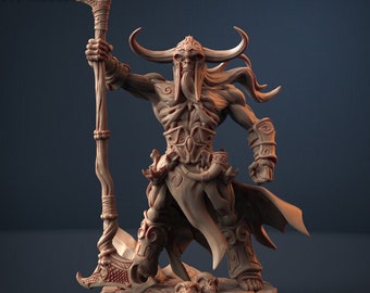 Baldur l'Invincible - Modèle miniature imprimé en 3d pour RPG de table, Donjons et Dragons, DnD, D-D, Pathfinder, Cadeau à l'échelle 32 mm