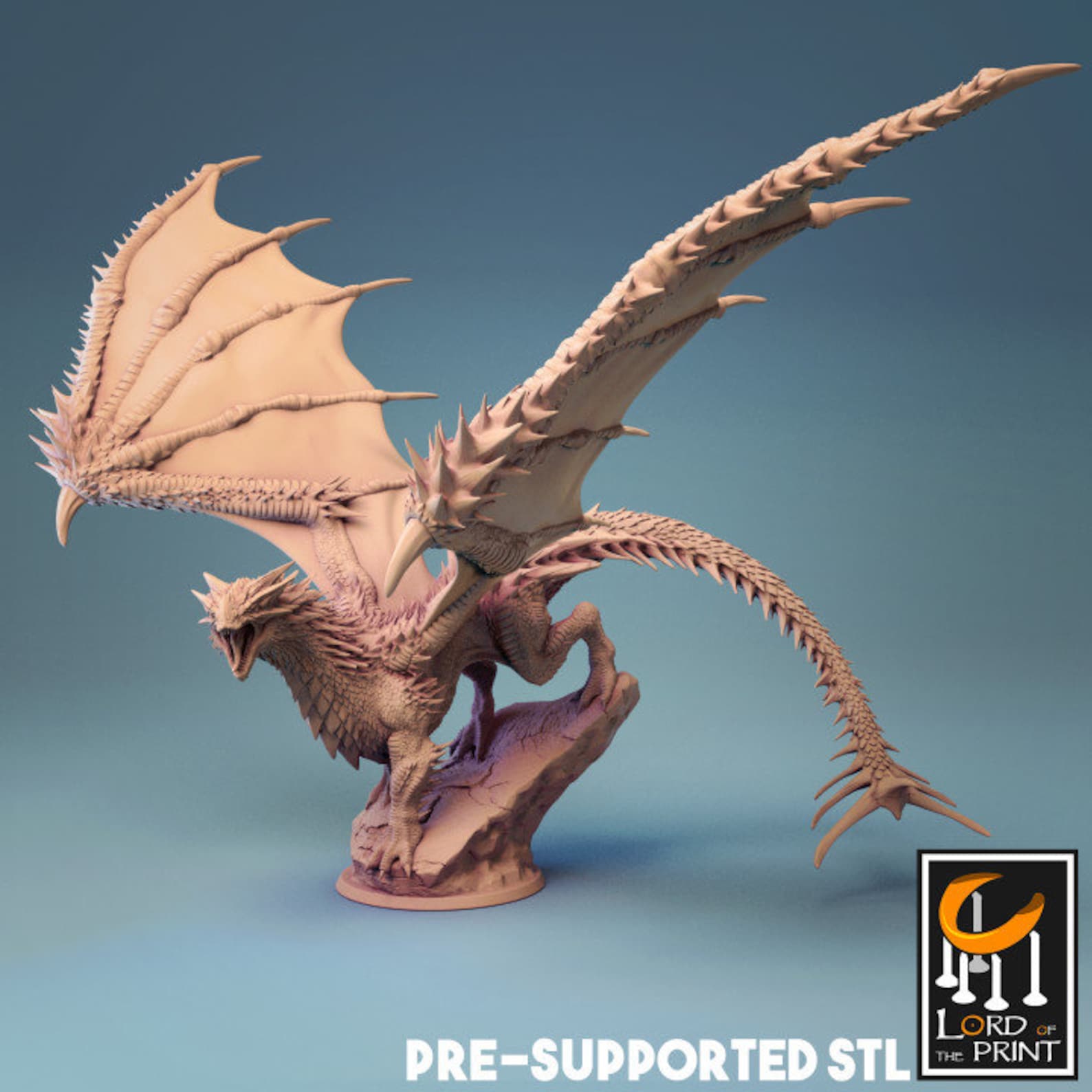 Young Red Dragon Display Miniature, Large Dragon Mini Model for ...