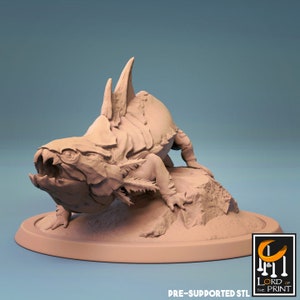 Placurdo Roaring Miniature Lizard Sea Monster DnD RPG Gioco da tavolo Mini, Dungeons and Dragons, regalo per fidanzato, modello di stampa 3D in miniatura