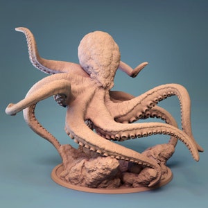 Modelo em miniatura Kraken para jogos de mesa Dungeons and Dragons, Pathfinder Mini, DnD impresso em 3D, modelo detalhado de resina de monstro marinho