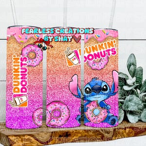 Stitch  20 Oz Tumbler ISublimation Dunkin Donuts Tumbler I 20 oz Tumbler I Blue Alien