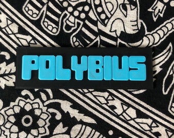 Polybius Logo Urban Legend Video Game | Available as a Fridge Magnet, or with adhesive.