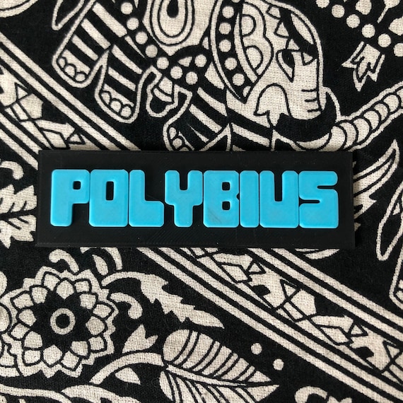 Polybius Logo Urban Legend Video Game | Available as a Fridge Magnet, or with adhesive.