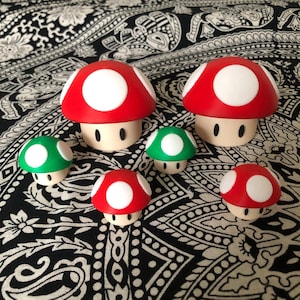 Cute Mario Mushroom - 3D printed - various colours available