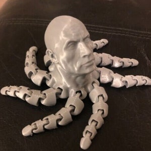 Rocktopus Dwayne ‘The Rock’ Johnson Desktop Ornament Fun Cursed 3D Printed Oddity It's About DRIVE! - Decor - Halloween