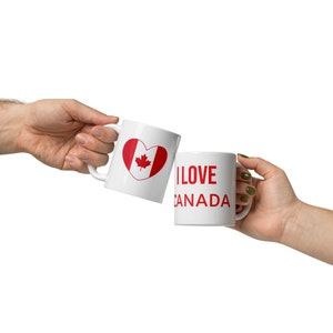 I Love CANADA weiße Hochglanztasse